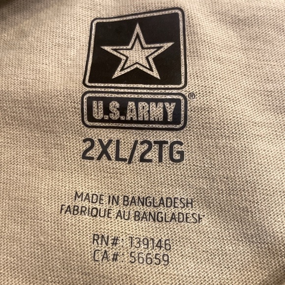 New United States Army t-shirt. Tan in color with black letters. US Army /sleeve - Picture 2 of 6